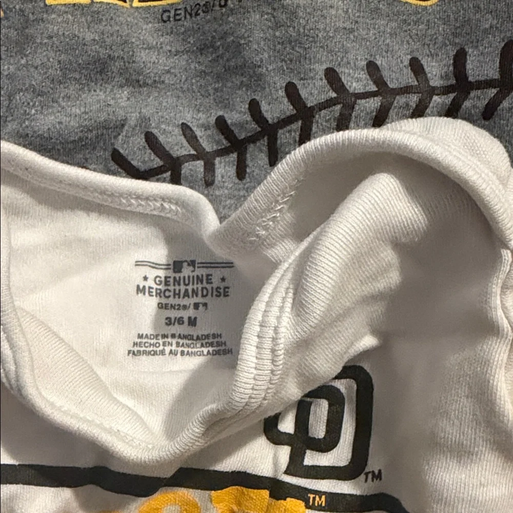 Kids Padres Baseball Club Shirt Set - Yellow, Gray, White - Picture 2 of 3